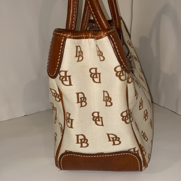 Dooney & Bourke DB Logo Canvas Satchel Crossbody - Picture 5 of 12